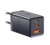 Ładowarka sieciowa Baseus GaN5 2x USB-C + USB 65W + kabel 1m Szary