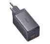 Ładowarka sieciowa Baseus GaN5 2x USB-C + USB 65W + kabel 1m Szary