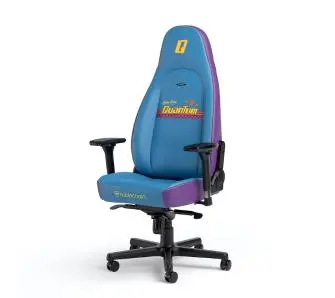 Fotel Noblechairs ICON Nuka-Cola Quantum Edition Gamingowy do 150kg Skóra ECO Niebiesko-fioletowy