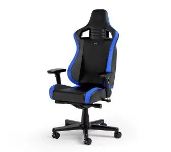 Fotel Noblechairs EPIC COMPACT Black Carbon Blue Gamingowy do 120kg Skóra ECO Czarno-niebieski