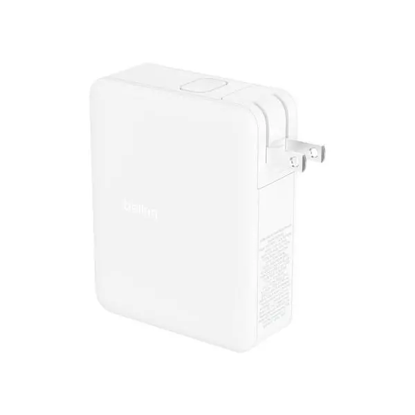 Ładowarka sieciowa Belkin WCH014BTWH, GaN, 140W, PD, 1x USB-A, 3x USB-C, Zestaw Wtyczek US, UK i EU