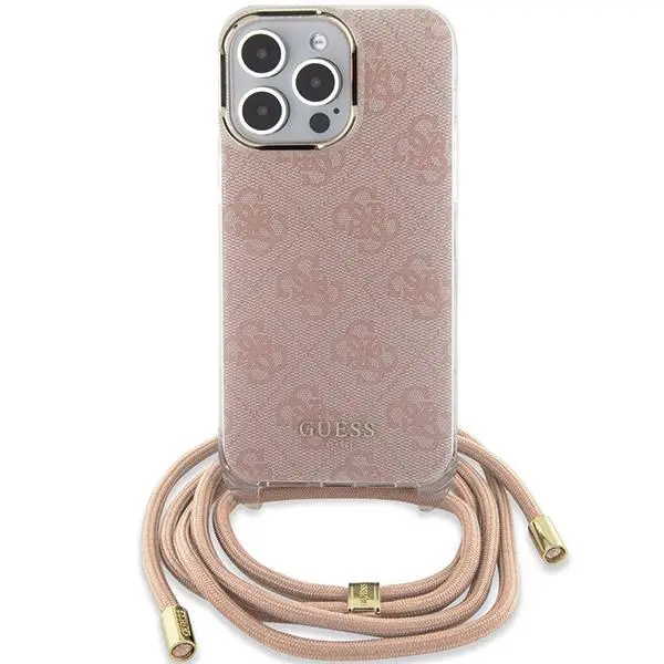 Etui Guess Crossbody Cord 4G Print GUHCP15XHC4SEP do iPhone 15 Pro Max Różowy