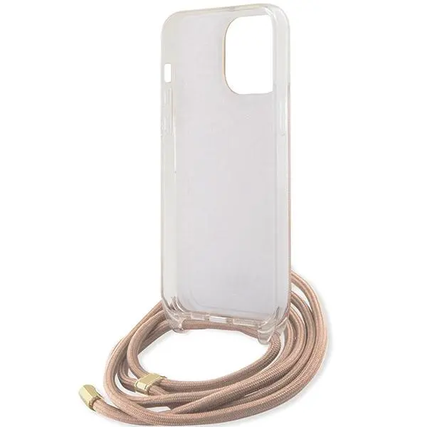 Etui Guess Crossbody Cord 4G Print GUHCP15XHC4SEP do iPhone 15 Pro Max Różowy