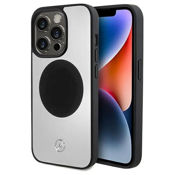 Etui Mercedes-Benz Leather&Alu MagSafe MEHMP15X23ACMS do iPhone 15 Pro Max Czarny