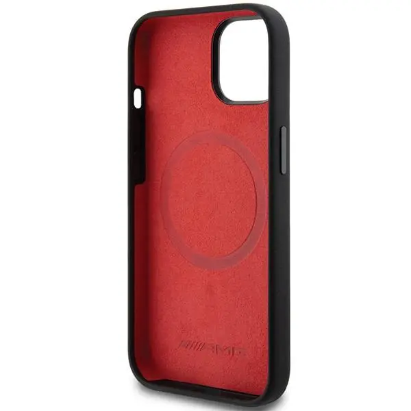 Etui Mercedes-Benz Silicone Large Rhombuses Pattern MagSafe AMHMP15S23SSPK do iPhone 15/14/13 Czarny