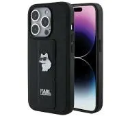 Karl Lagerfeld Gripstand Saffiano Choupette Pins KLHCP14LGSACHPK do iPhone 14 Pro Czarny