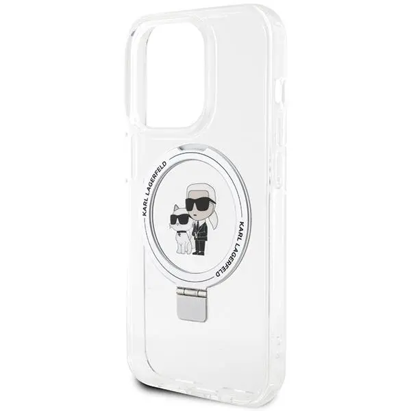 Etui Karl Lagerfeld Ring Stand Karl&Choupettte MagSafe KLHMP13XHMRSKCH do iPhone 13 Pro Max Biały