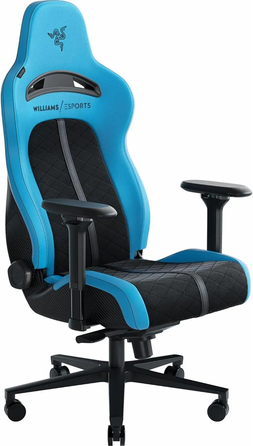Fotel Razer Enki Pro Williams Esport Edition Gamingowy do 136kg Skóra ECO Czarno-niebieski