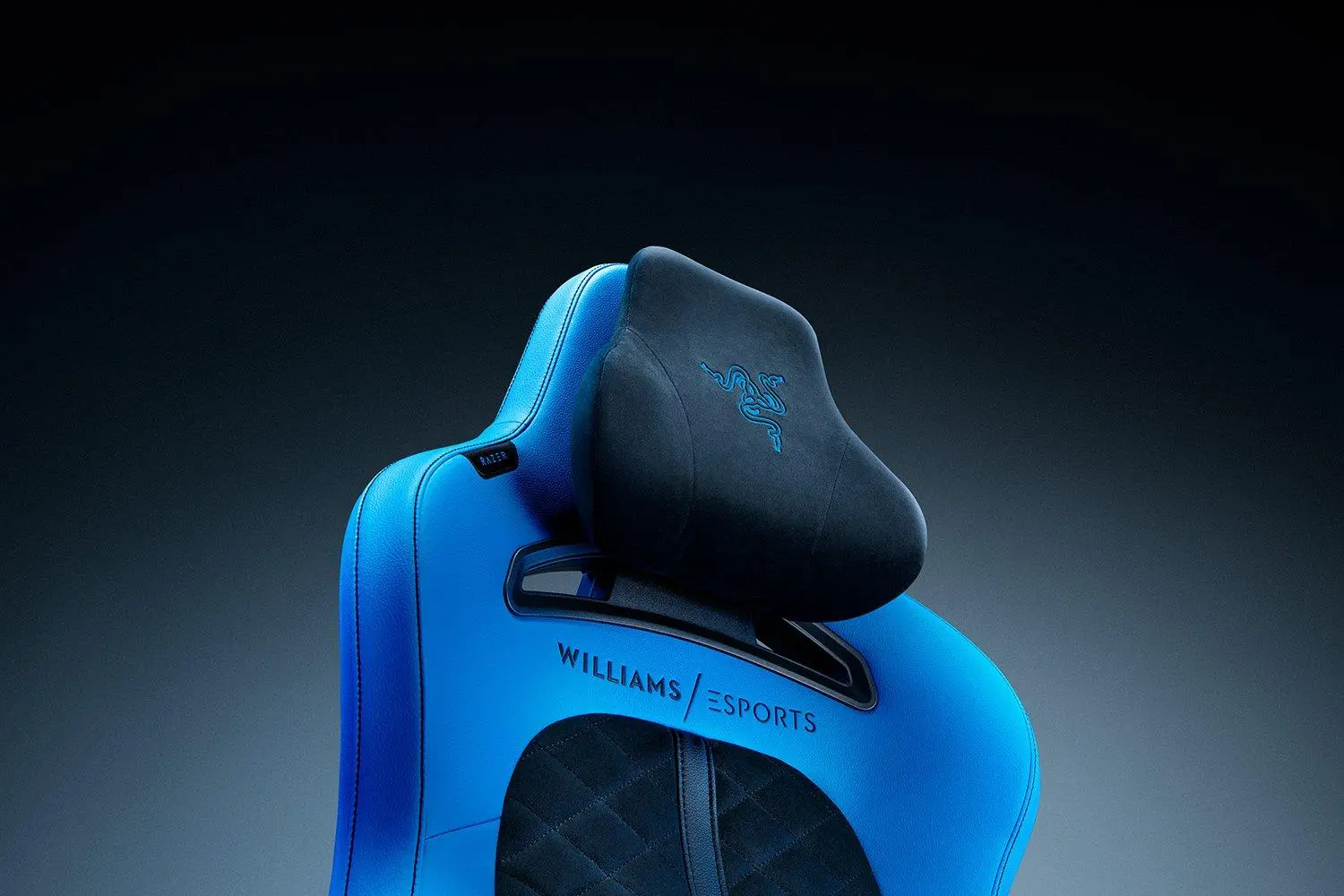 Fotel Razer Enki Pro Williams Esport Edition Gamingowy do 136kg Skóra ECO Czarno-niebieski