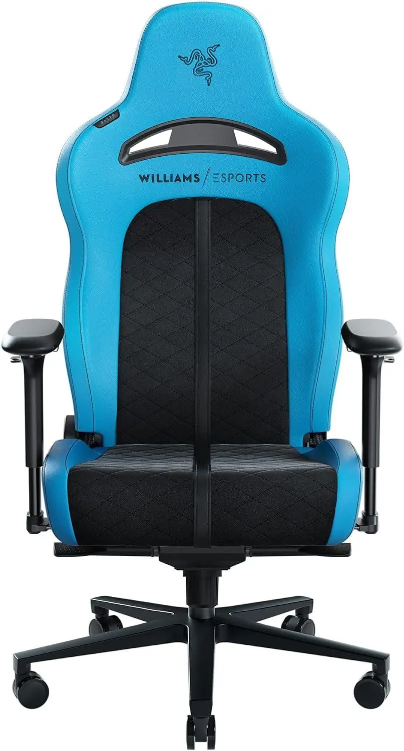 Fotel Razer Enki Pro Williams Esport Edition Gamingowy do 136kg Skóra ECO Czarno-niebieski