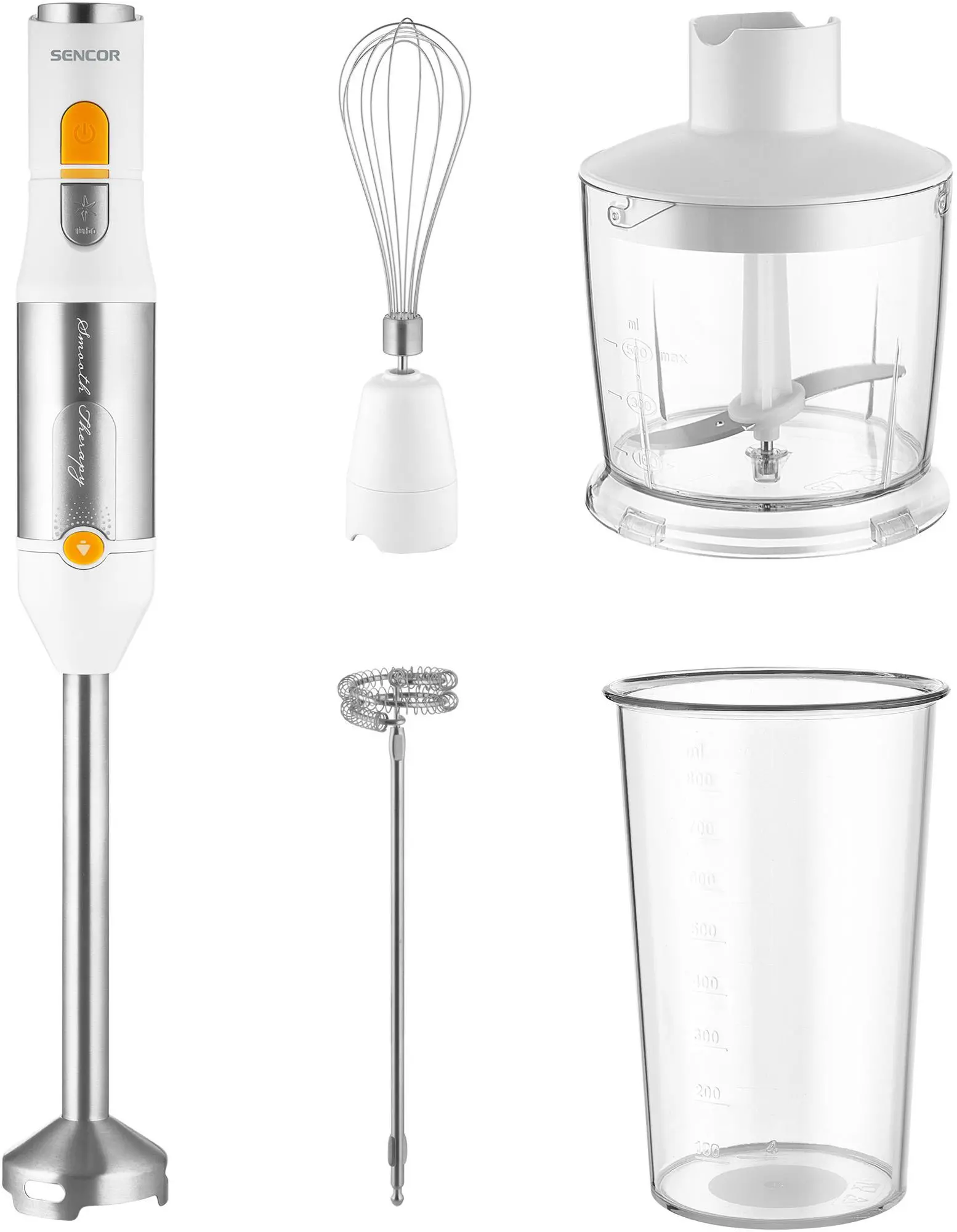 Blender Sencor SHB 6301WH 1200W Rozdrabniacz Końcówka do ubijania Spieniacz do mleka