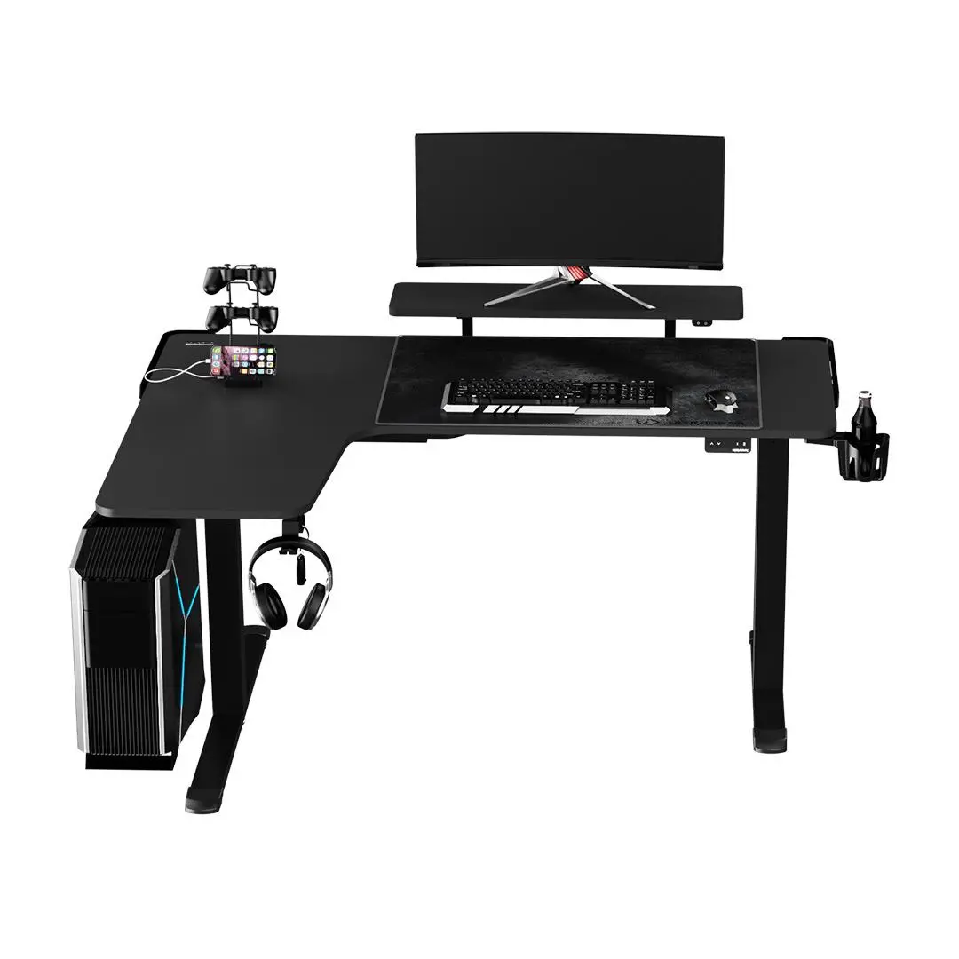 Biurko Ultradesk WINGER 155cm Regulacja wysokości Czarny