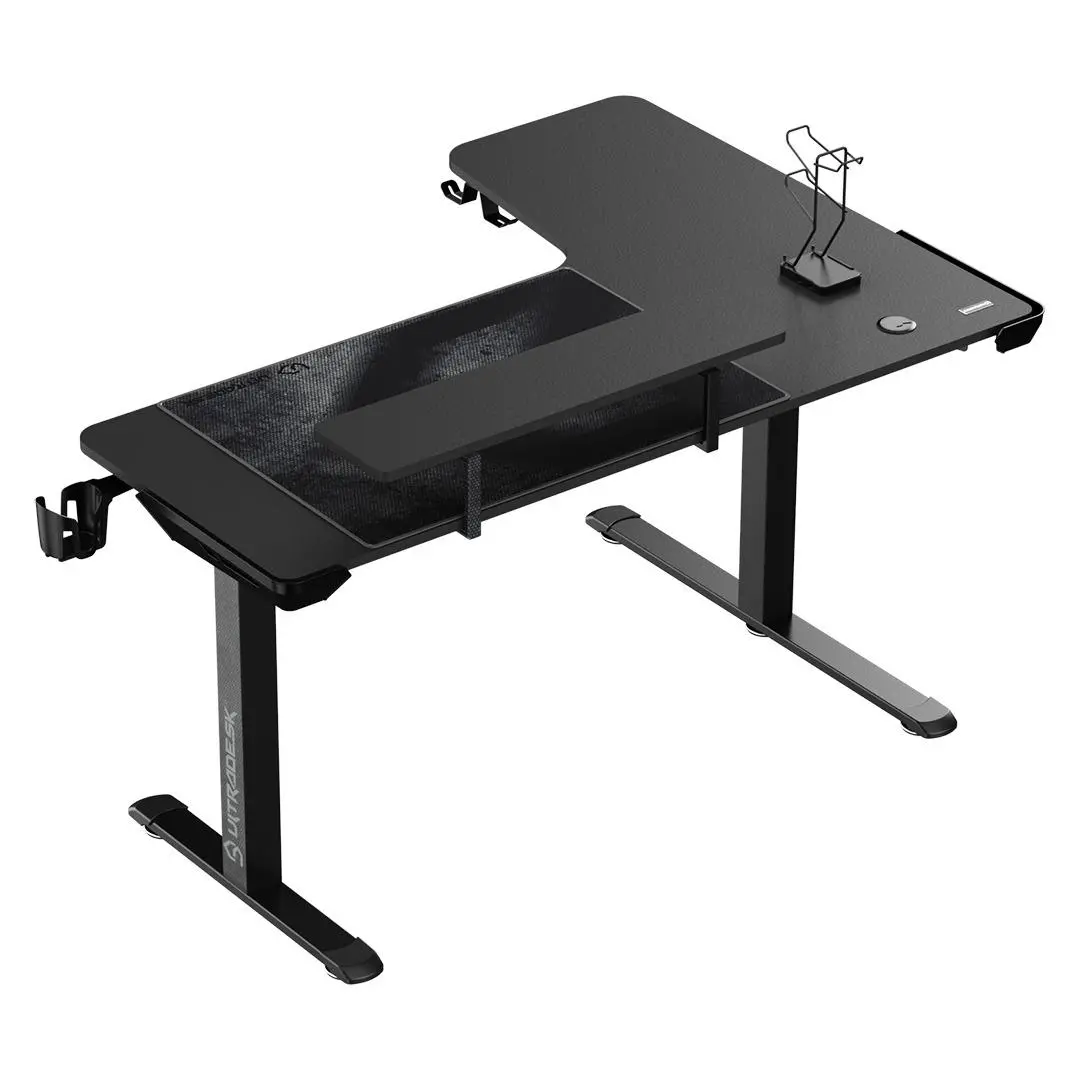 Biurko Ultradesk WINGER 155cm Regulacja wysokości Czarny