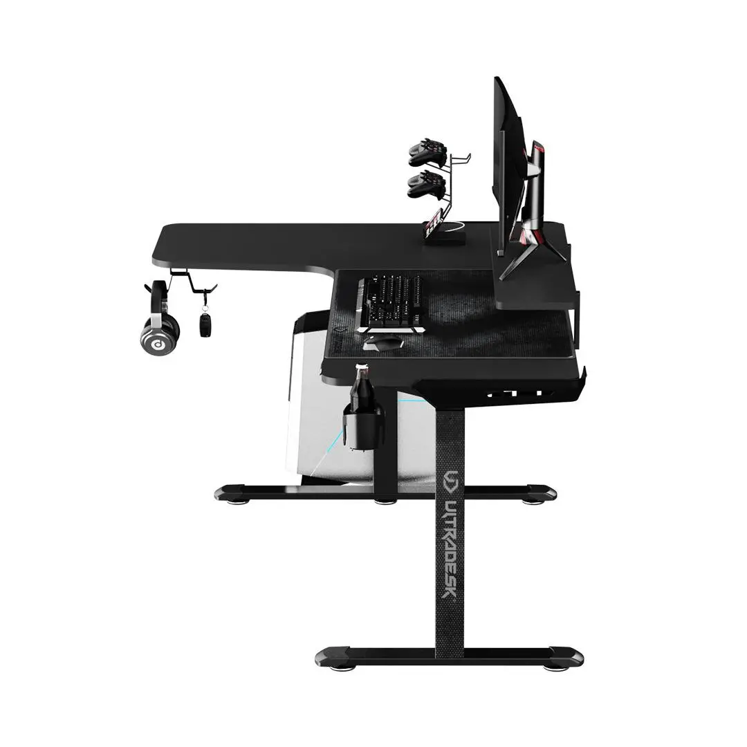 Biurko Ultradesk WINGER 155cm Regulacja wysokości Czarny