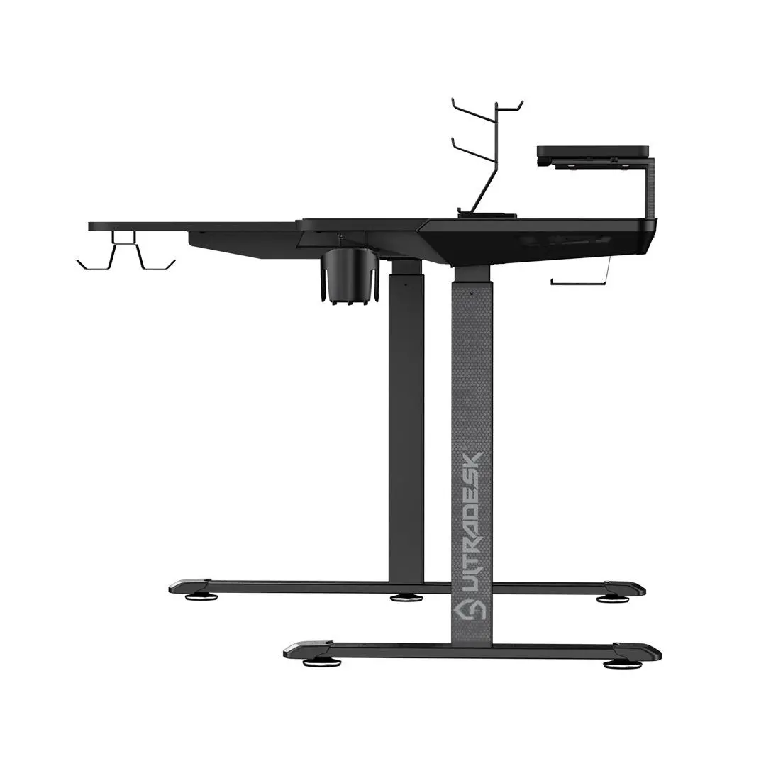 Biurko Ultradesk WINGER 155cm Regulacja wysokości Czarny