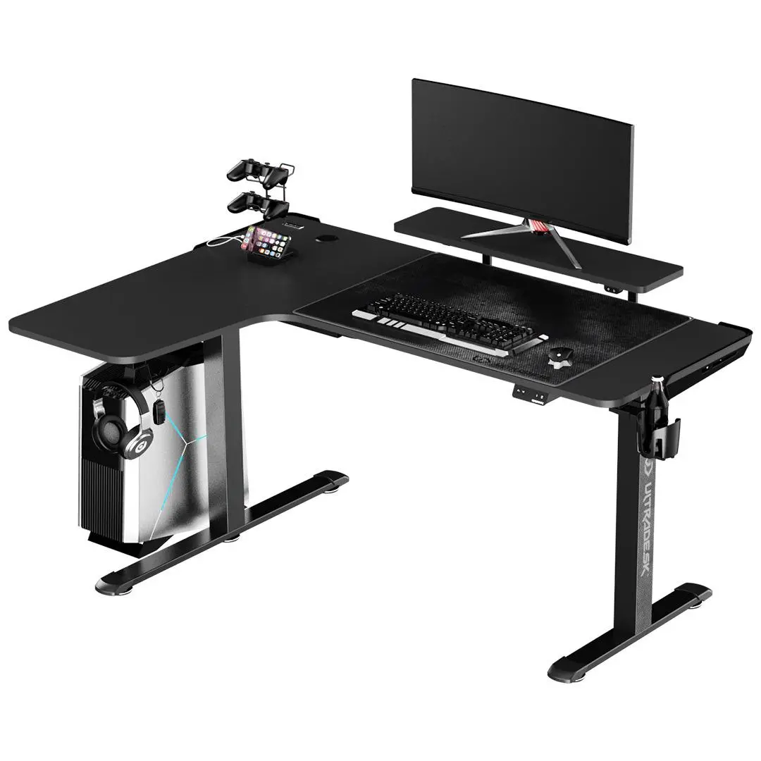 Biurko Ultradesk WINGER 155cm Regulacja wysokości Czarny