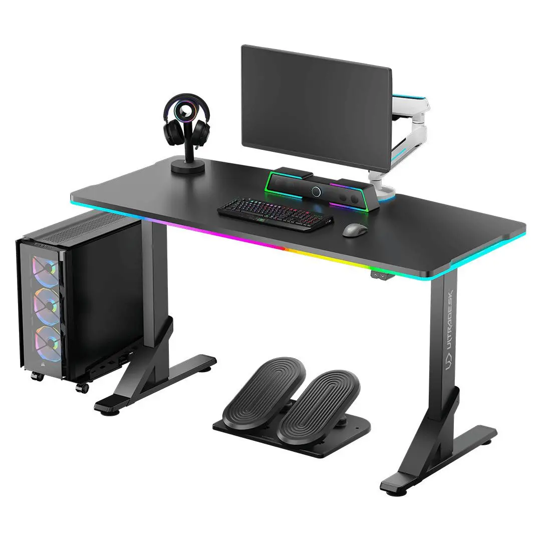 Biurko Ultradesk IRON 132,5cm Regulacja wysokości Czarny