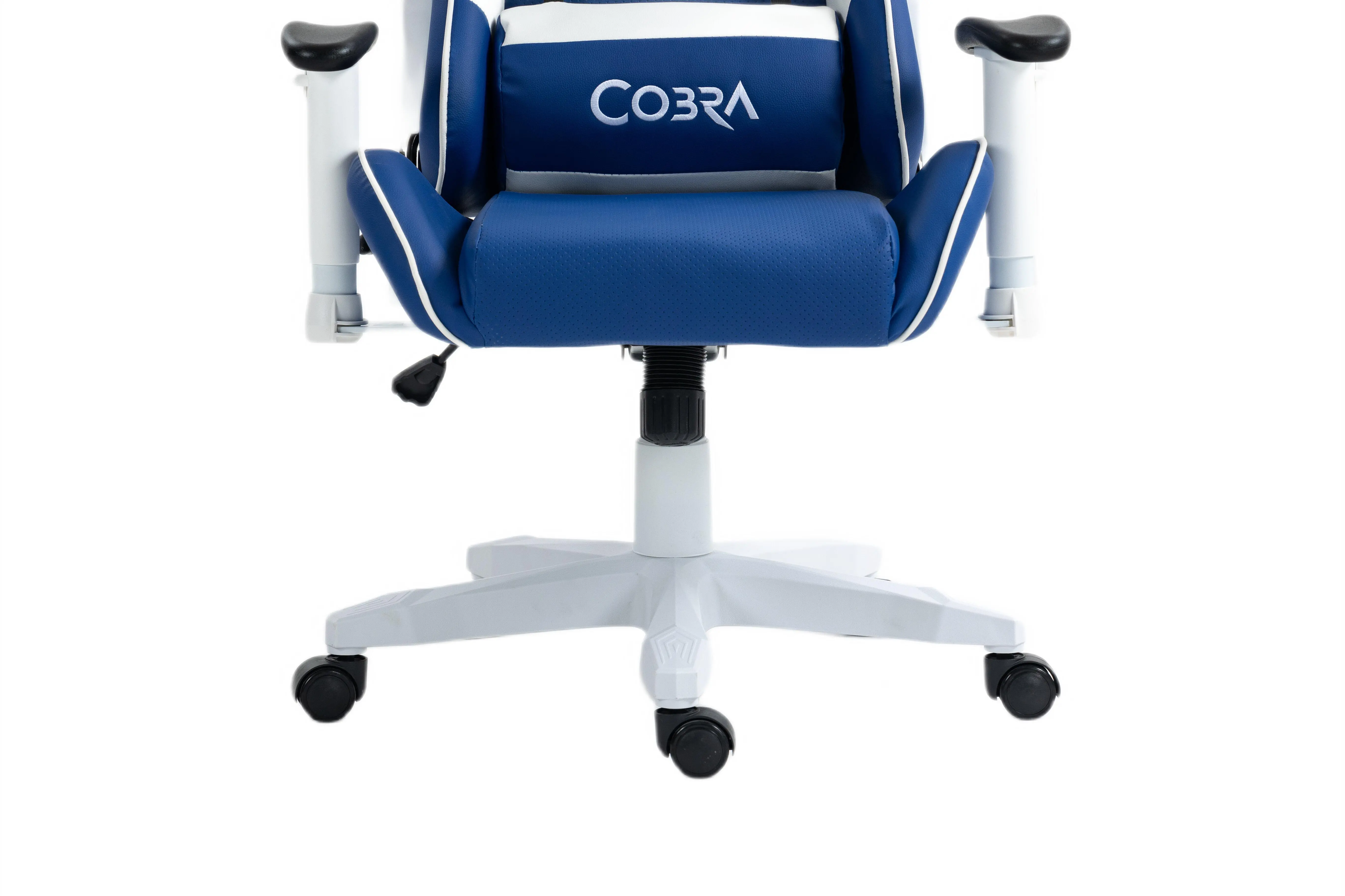 Fotel Cobra Rebel CR204 Gamingowy do 130kg Skóra ECO Niebiesko-biały