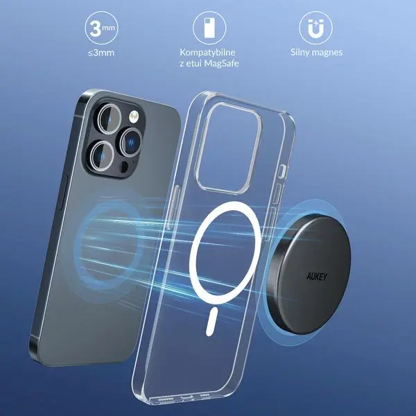 Ładowarka indukcyjna Aukey Magnetic Qi 2.0 15W