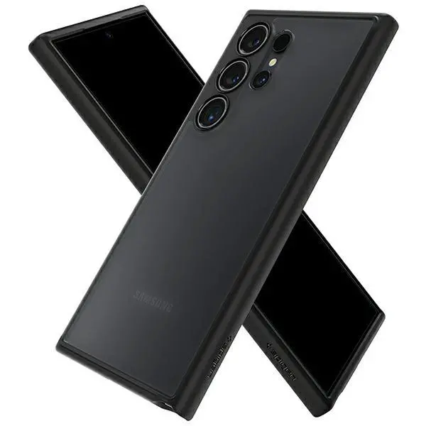 Etui Spigen Ultra Hybrid ACS07296 do Galaxy S24 Ultra Przezroczysty-Czarny