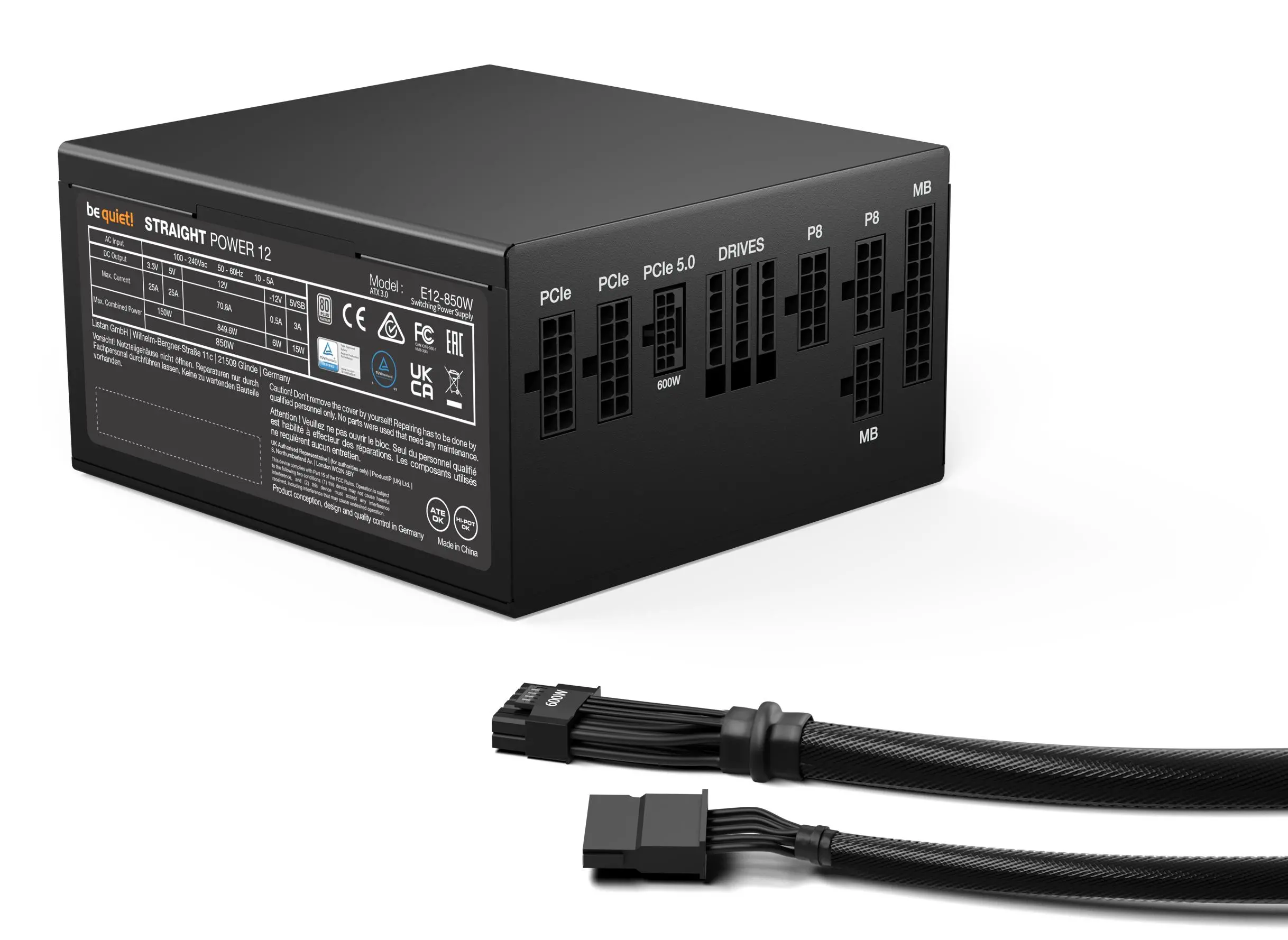 Zasilacz be quiet! Straight Power 12 850W 80+ Platinum Czarny