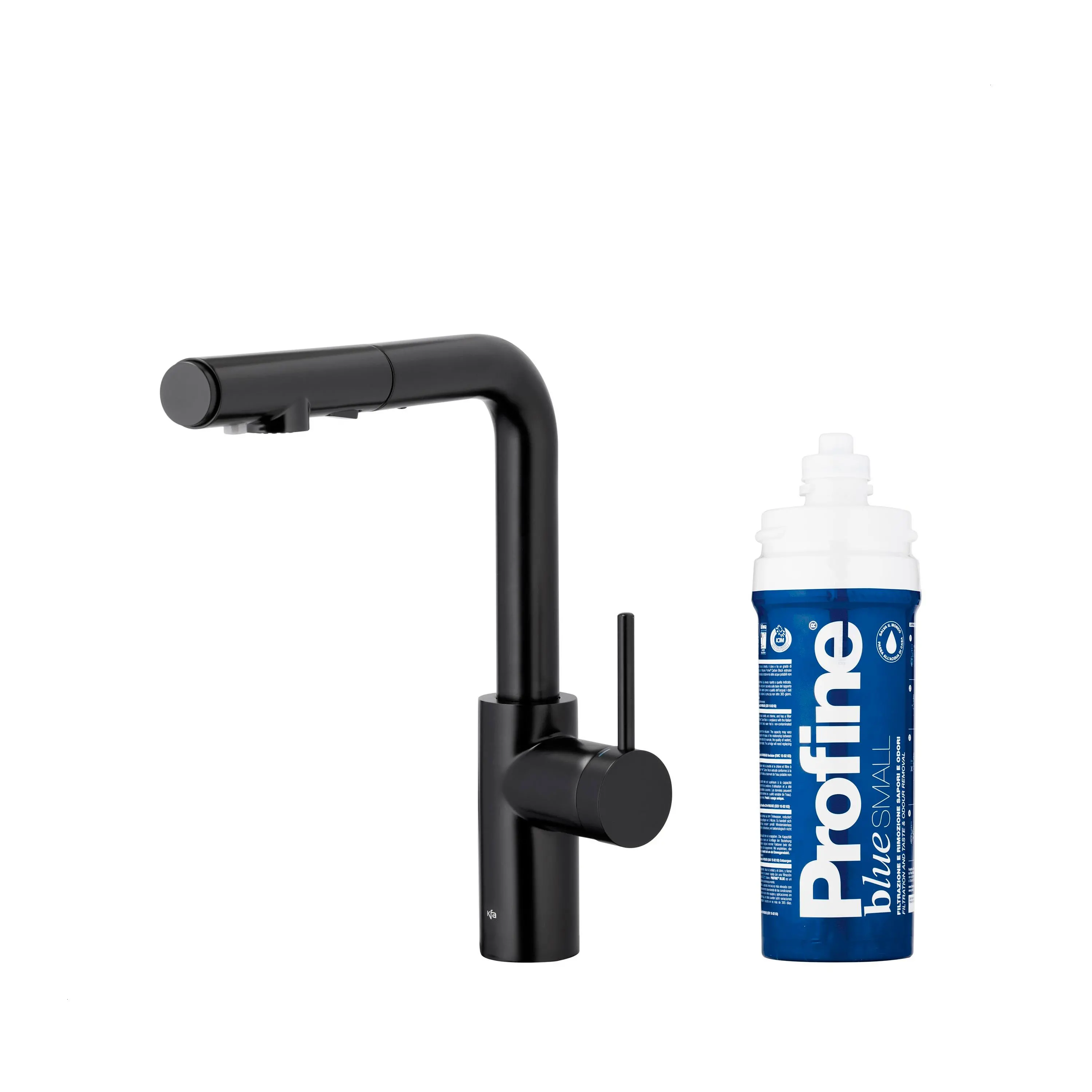 Bateria KFA Armatura Arura Duero Pure Basic Pull-Out 6623-113-81 Czarny Stal szlachetna