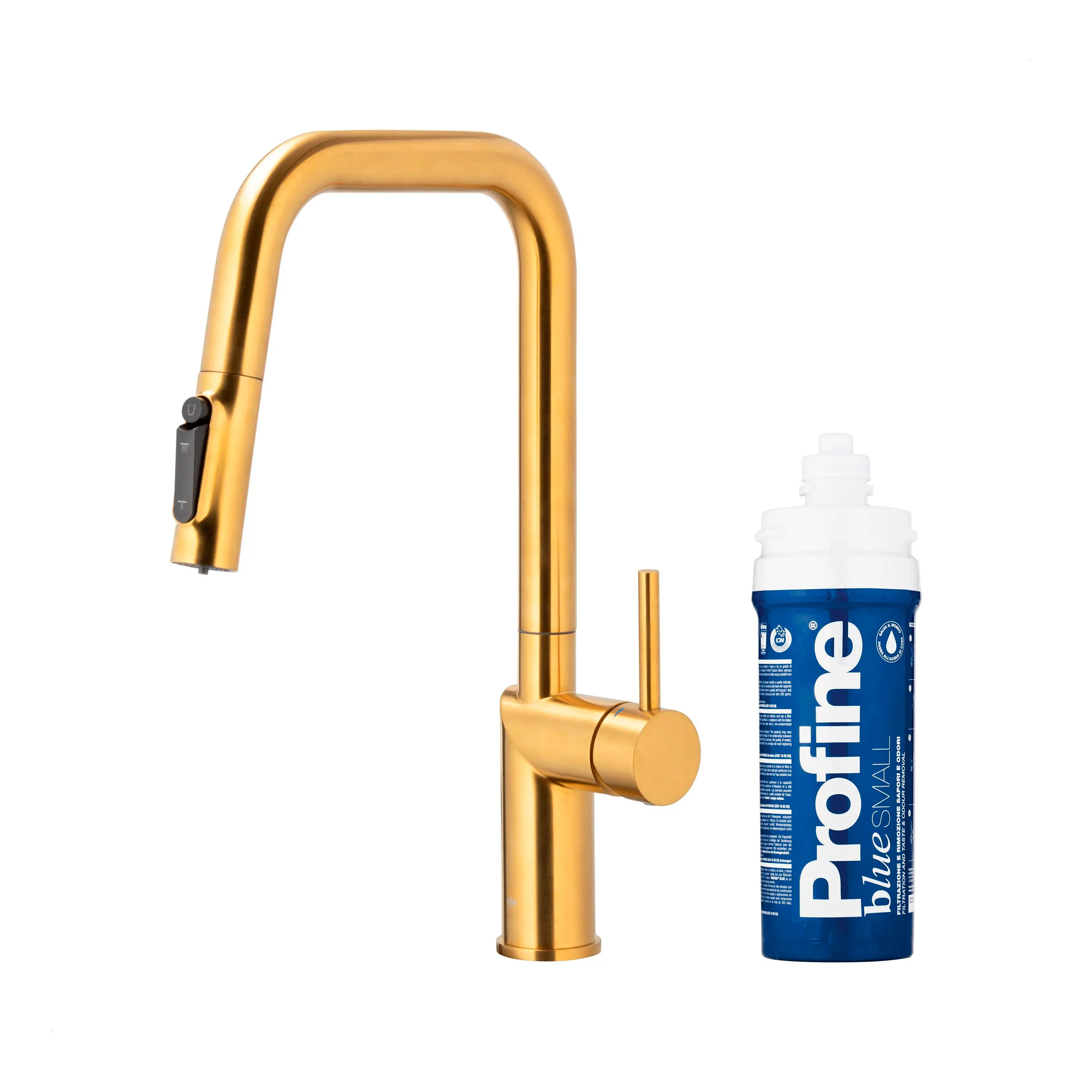 Bateria KFA Armatura Duero Pure Style Pull-Out 6623-313-31 Złoty Stal szlachetna