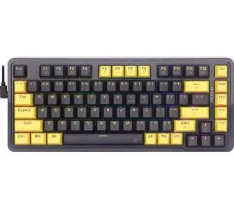 Klawiatura mechaniczna Redragon K649 Elf RGB Red Switch Czarno-żółty