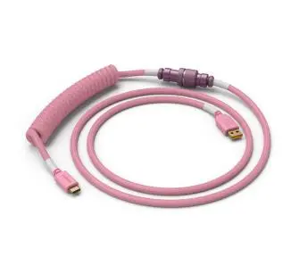 Kabel USB Glorious PC Gaming Race Coil Cable Prism Pink USB-C - USB-A (GLO-CBL-COIL-PP) Różowy