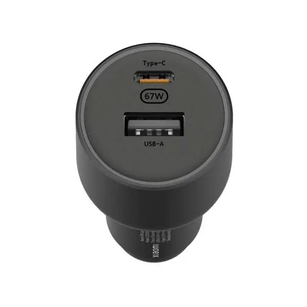 Ładowarka samochodowa Xiaomi 67W Car Charger USB-A USB-C Czarny
