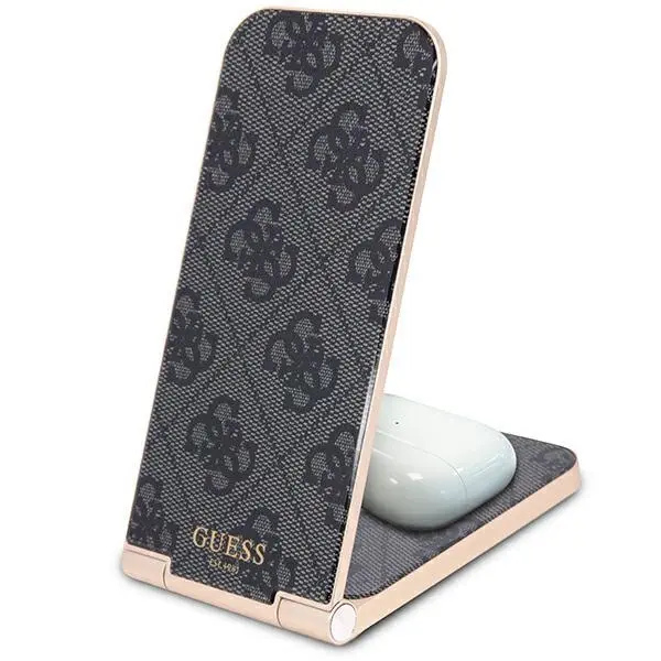 Ładowarka indukcyjna Guess 2w1 15W 4G Pattern MagSafe Czarny
