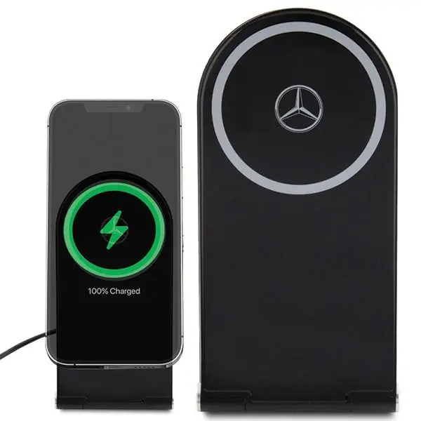 Ładowarka indukcyjna Mercedes-Benz 2w1 15W Silver Star MagSafe Czarny