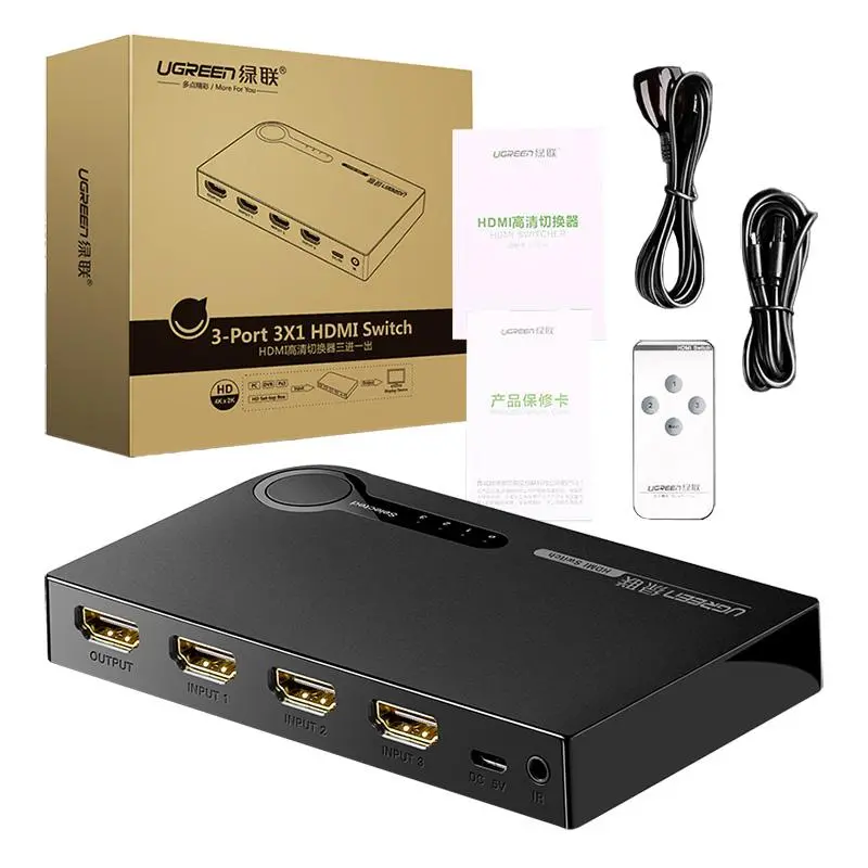 Przełącznik UGREEN 40234 3w1 Pilot HDMI