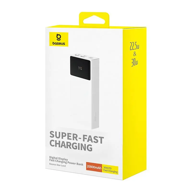 Powerbank Baseus P10022904213-00 Star-Lord 20000mAh 30W Biały