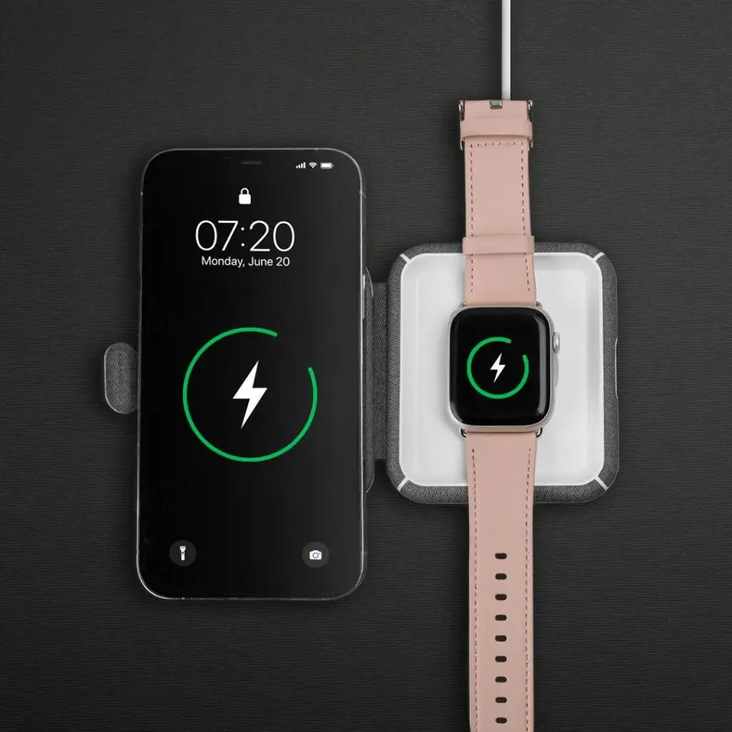 Ładowarka indukcyjna Puro Power Go 2 W 1 Szary