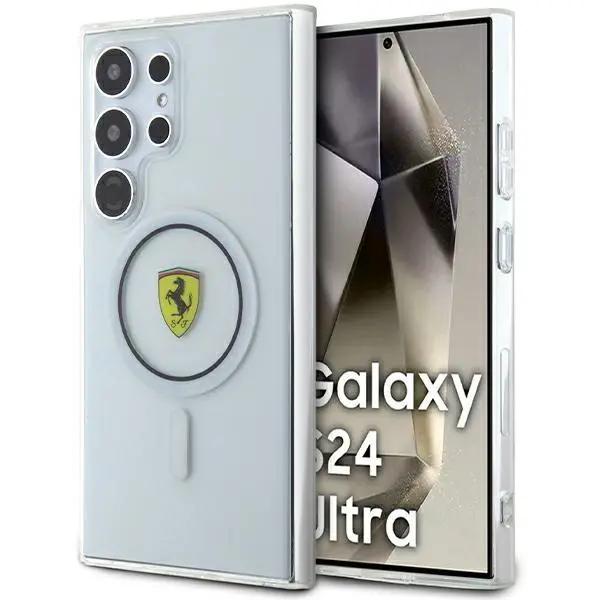 Etui Ferrari IML Transp Inner Circle Line MagSafe do Samsung Galaxy S24 Ultra Przezroczysty