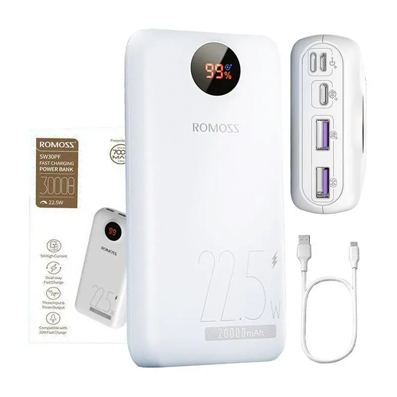 Powerbank Romoss PSW30PF 30000mAh 22.5W Biały