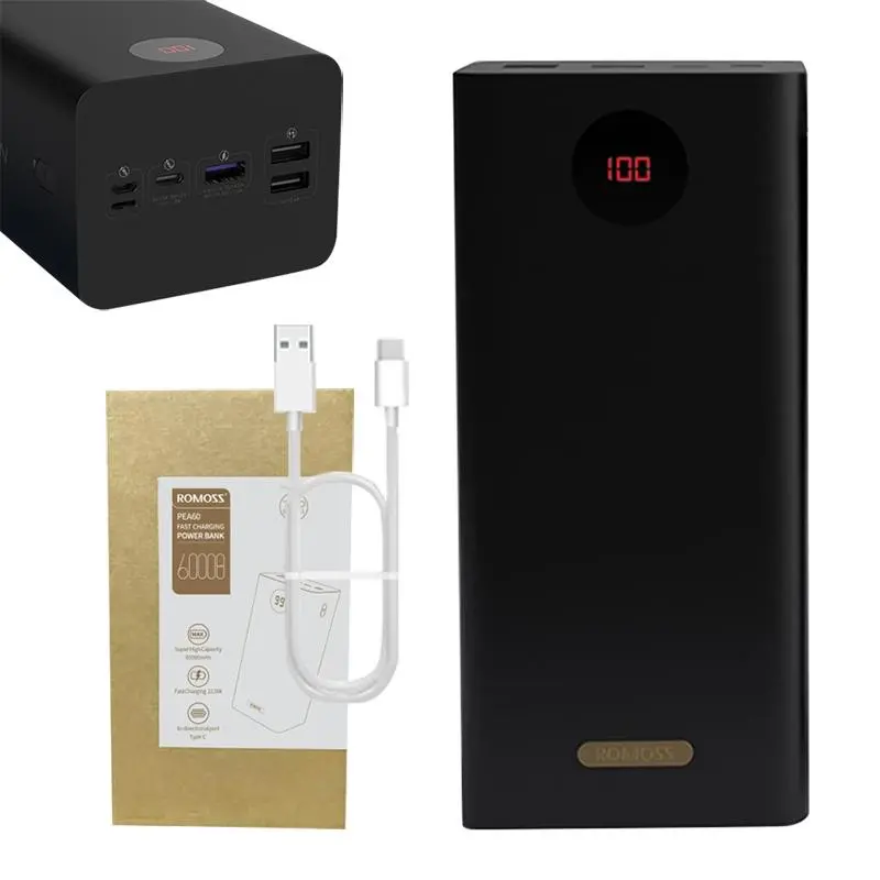 Powerbank Romoss PEA60 60000mAh 22.5W Czarny