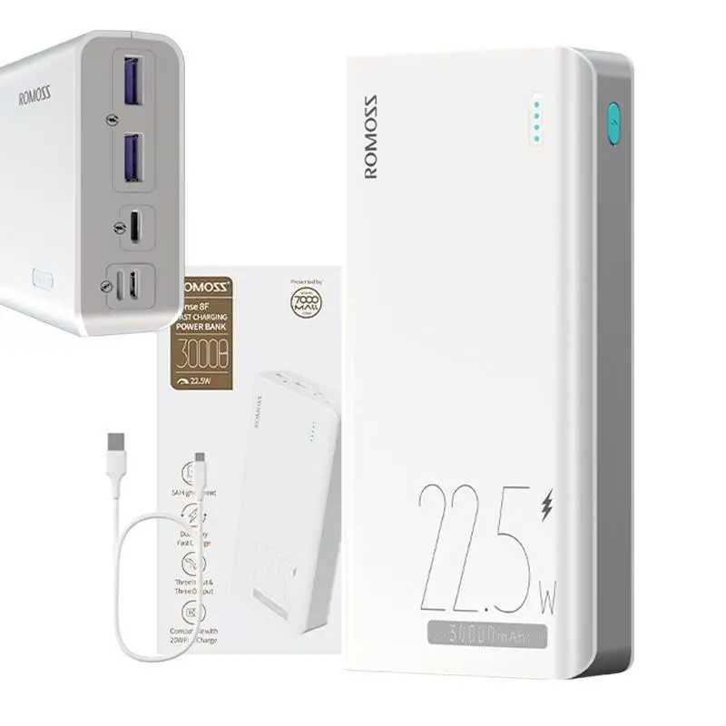 Powerbank Romoss Sense 8F 30000mAh 22.5W Biały