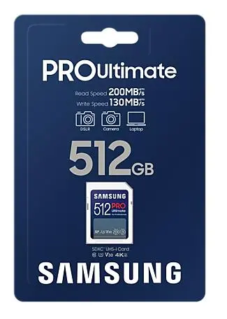 Karta pamięci Samsung PRO Ultimate 2023 SD 512GB 200/130MB/s U3 V30 + czytnik