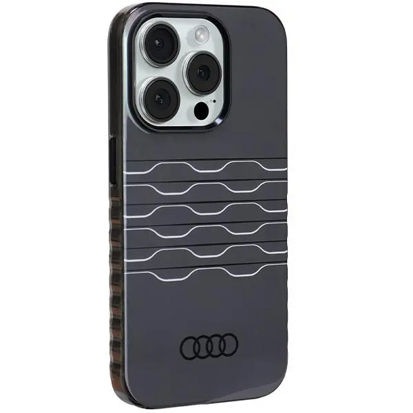 Etui AUDI IML MagSafe Case AU-IMLMIP15P-A6/D3-BK do iPhone 15 Pro Czarny