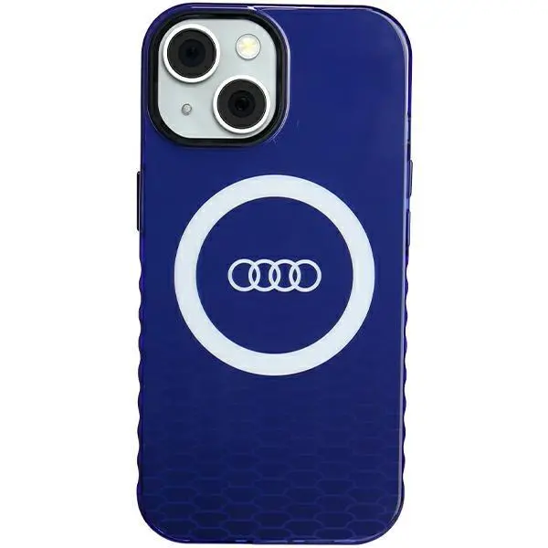 Etui AUDI IML Big Logo MagSafe Case AU-IMLMIP15P-Q5/D2-BE do iPhone 15 Pro Niebieski