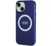 Etui AUDI IML Big Logo MagSafe Case AU-IMLMIP15P-Q5/D2-BE do iPhone 15 Pro Niebieski