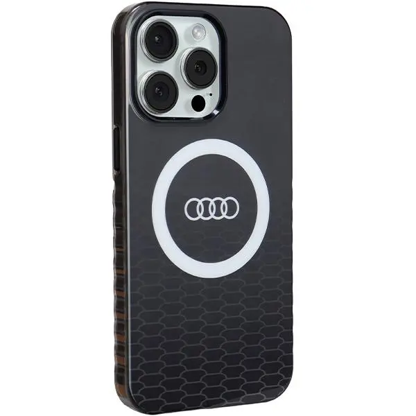 Etui AUDI IML Big Logo MagSafe Case AU-IMLMIP15PM-Q5/D2-BK do iPhone 15 Pro Max Czarny