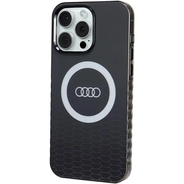 Etui AUDI IML Big Logo MagSafe Case AU-IMLMIP15PM-Q5/D2-BK do iPhone 15 Pro Max Czarny