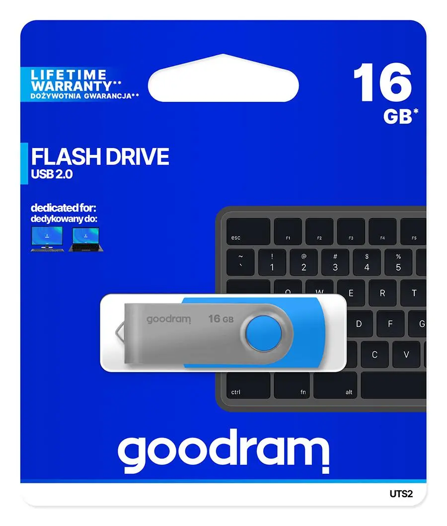 PenDrive GoodRam UTS2 16GB USB 2.0  Niebieski