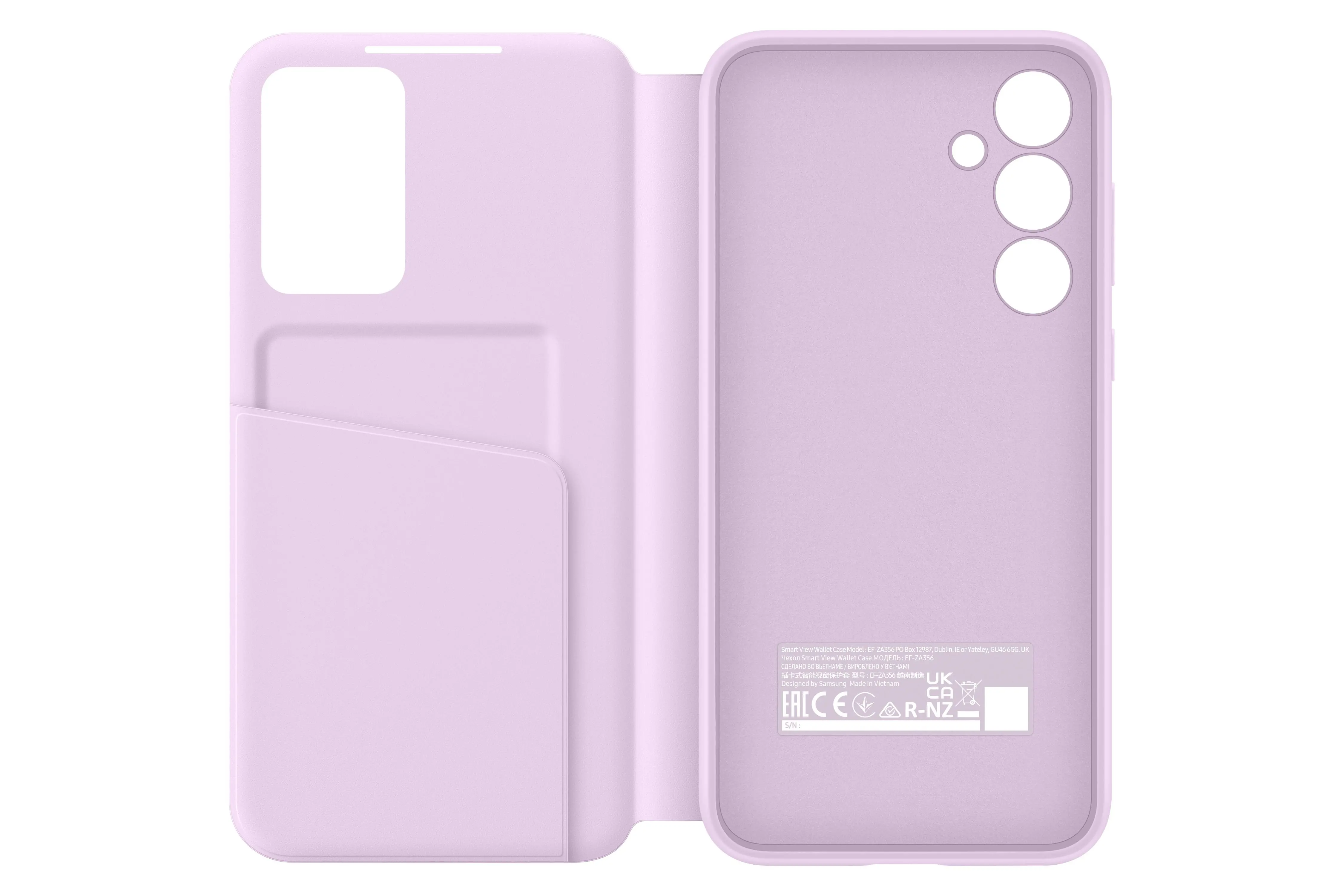 Etui Samsung Smart S View Wallet Cover do Galaxy A35 5G Lawendowy