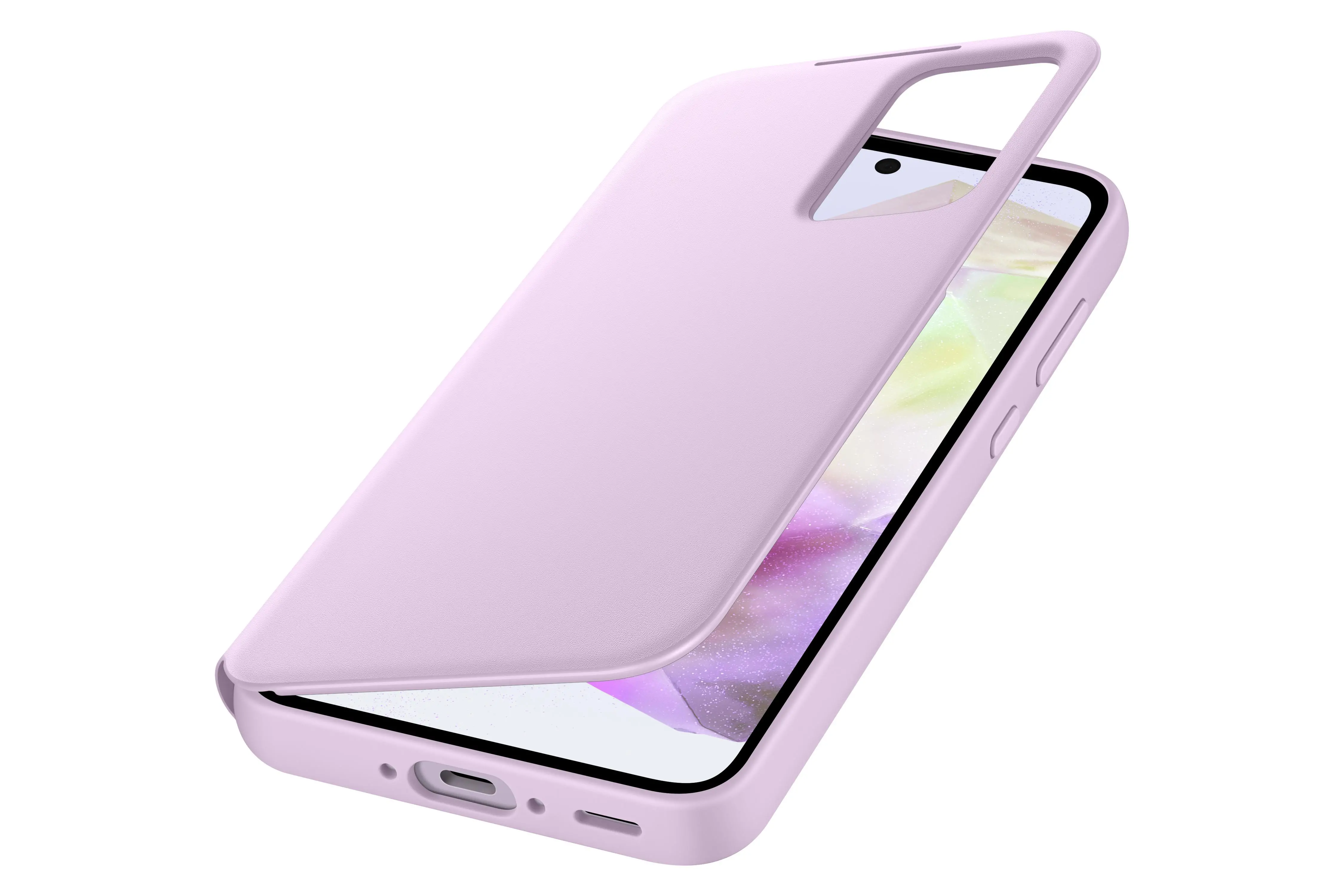 Etui Samsung Smart S View Wallet Cover do Galaxy A35 5G Lawendowy