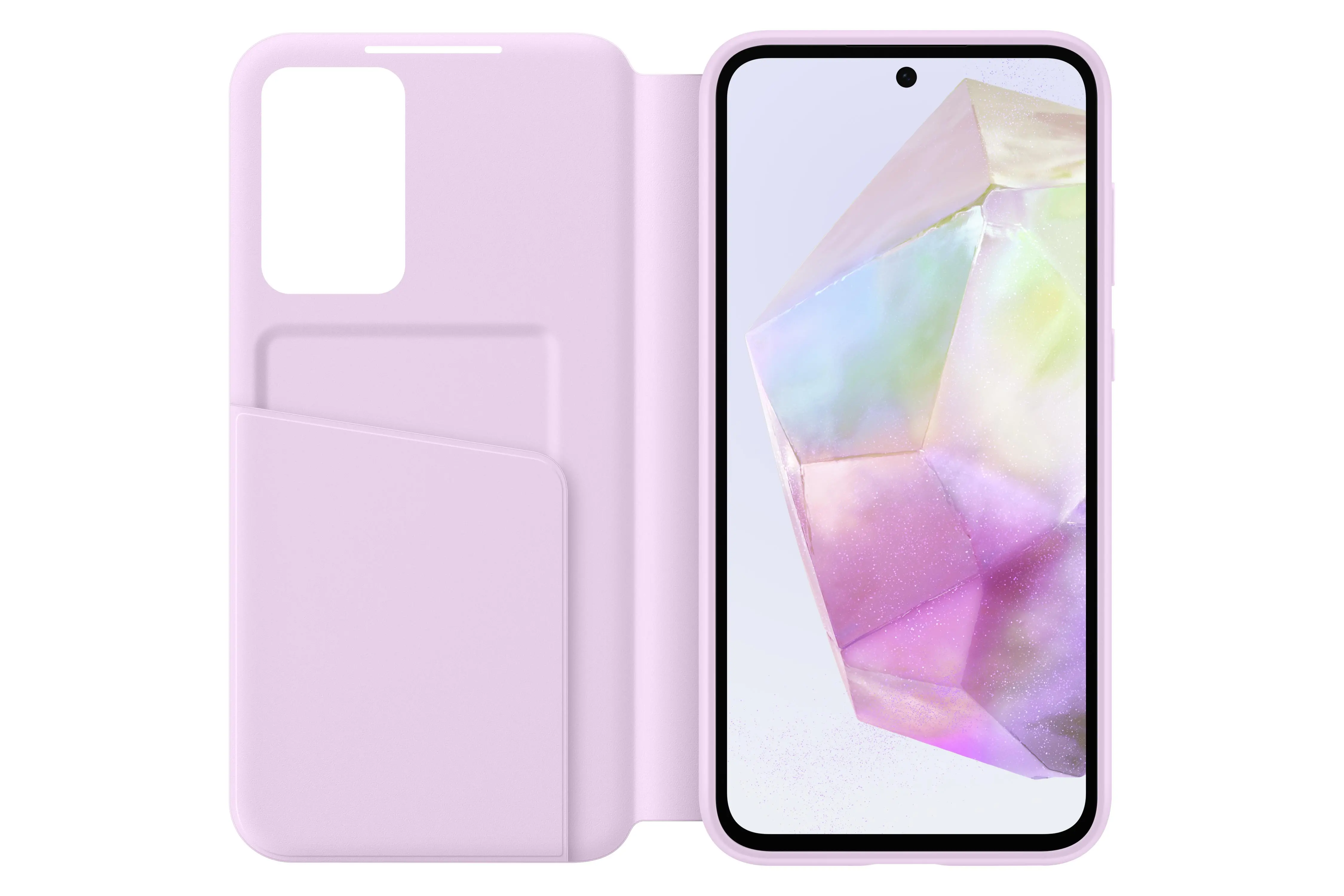 Etui Samsung Smart S View Wallet Cover do Galaxy A35 5G Lawendowy