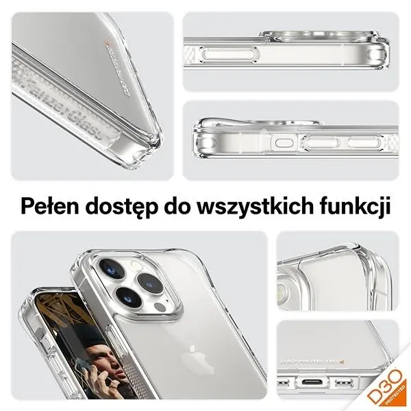 Etui PanzerGlass HardCase do iPhone 15 Pro Przezroczysty